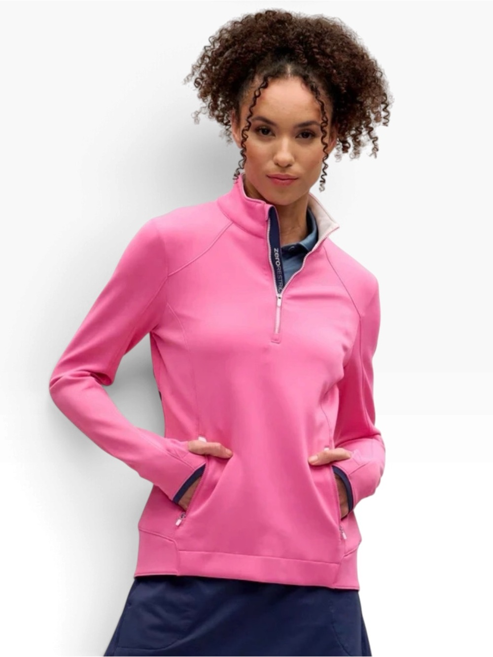 Zero Restriction Sofia Pullover-Pink Pop Golf pullover NWT